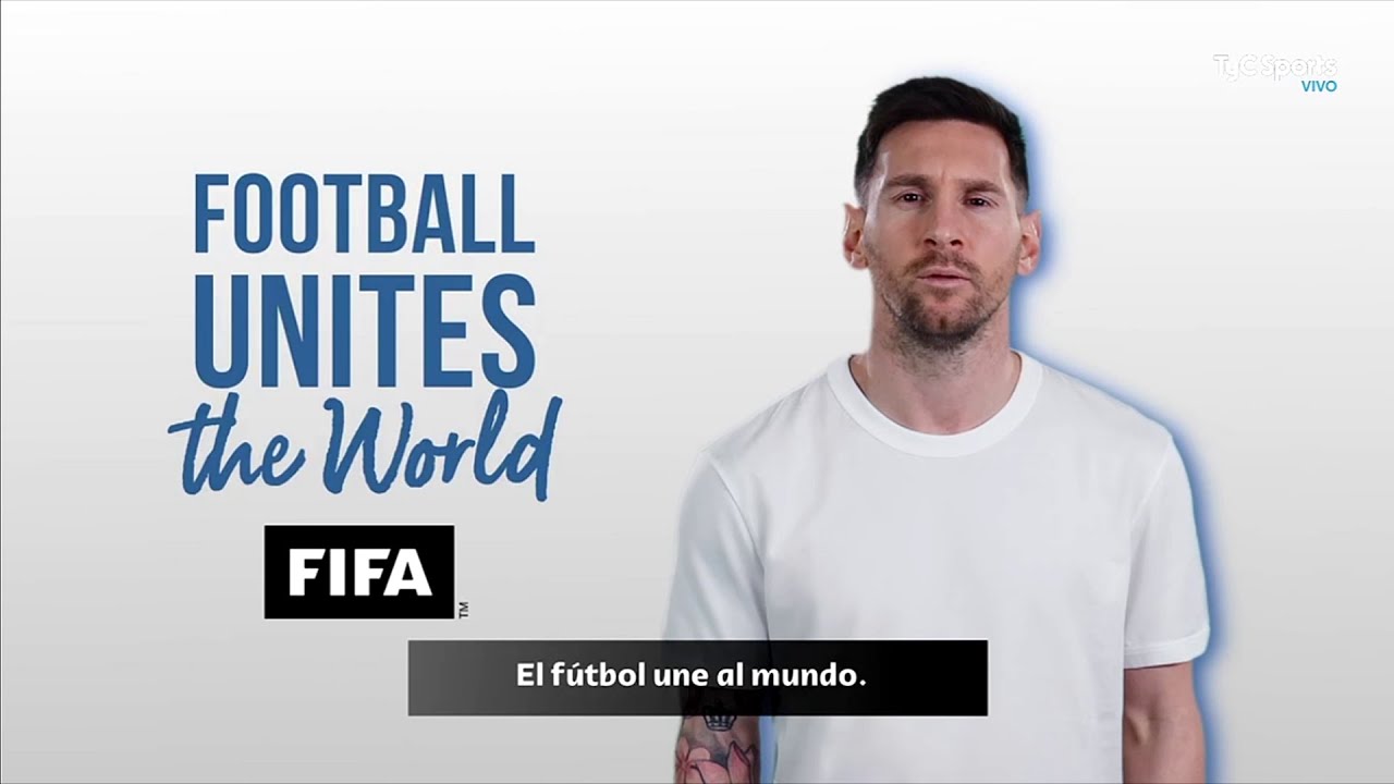Lionel Messi en el spot de FIFA El Fútbol Une al Mundo para la Copa Mundial Qatar 2022