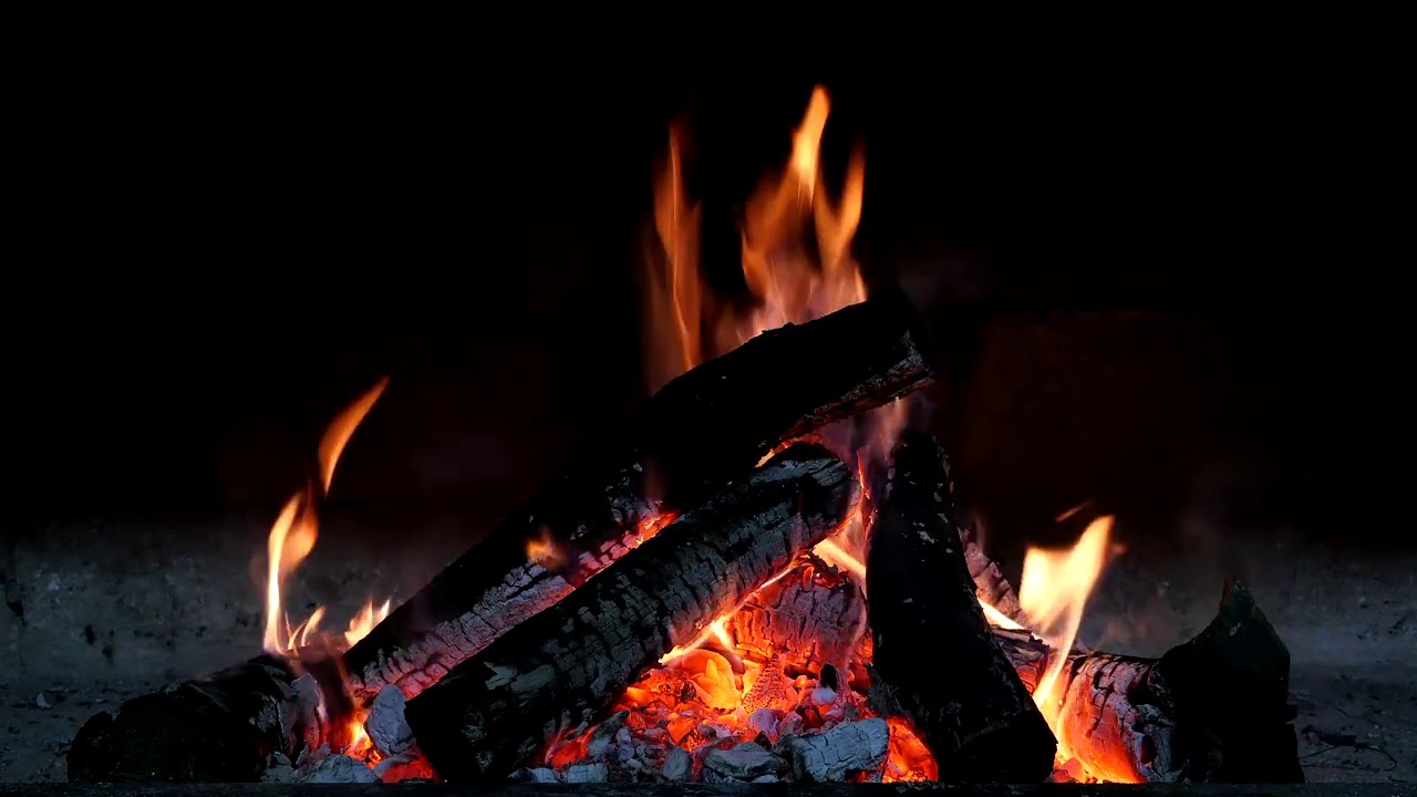 Chimenea con fuego relajante en alta calidad 1h / Fireplace with relaxing fire in high quality 1h
