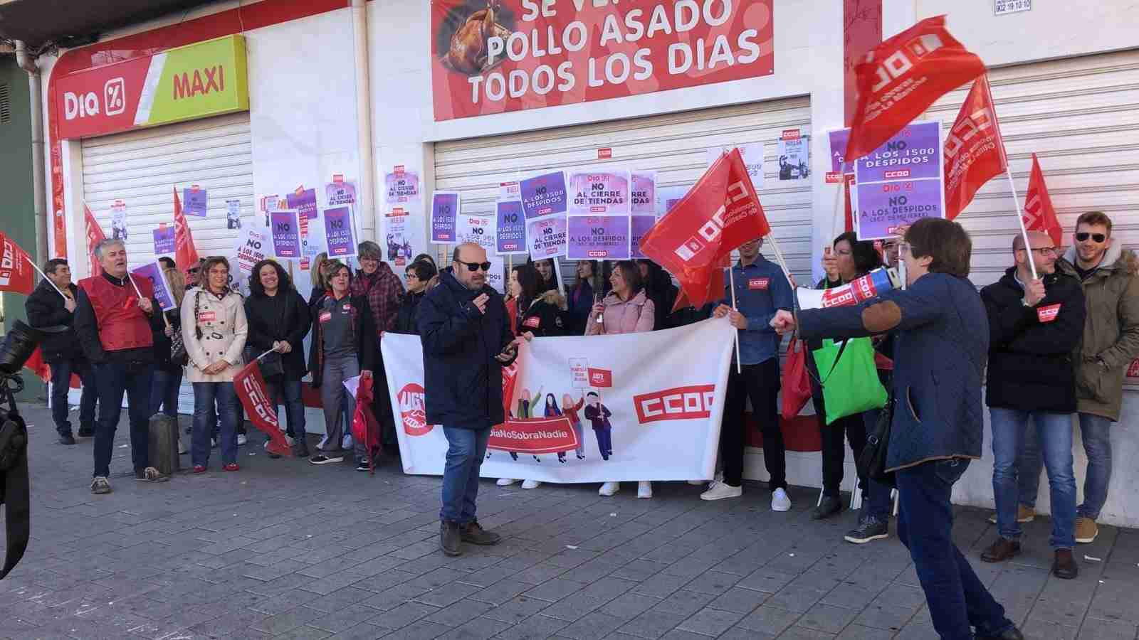 Éxito rotundo en CLM de los paros convocados por CCOO-Servicios contra el ERE de las tiendas DIA 3