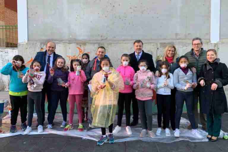 mural del cambio climatico en ceip santa ana de cuenca