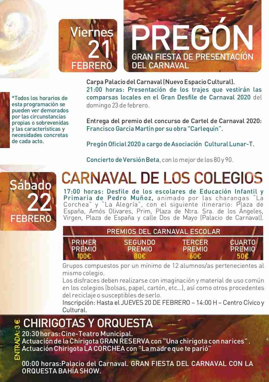 Pedro Muñoz presenta su programación para Carnaval 2020 2