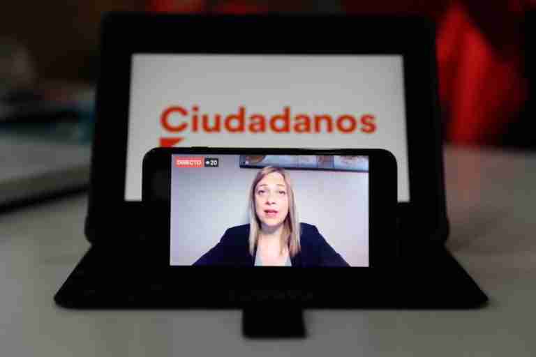videoconferencia de carmen picazo portavoz de ciudadanos en clm
