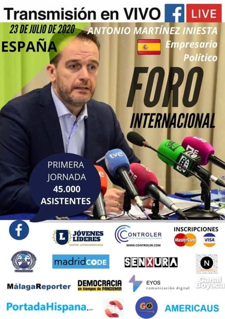 antonio martinez iniesta participara en foro internacional virtual