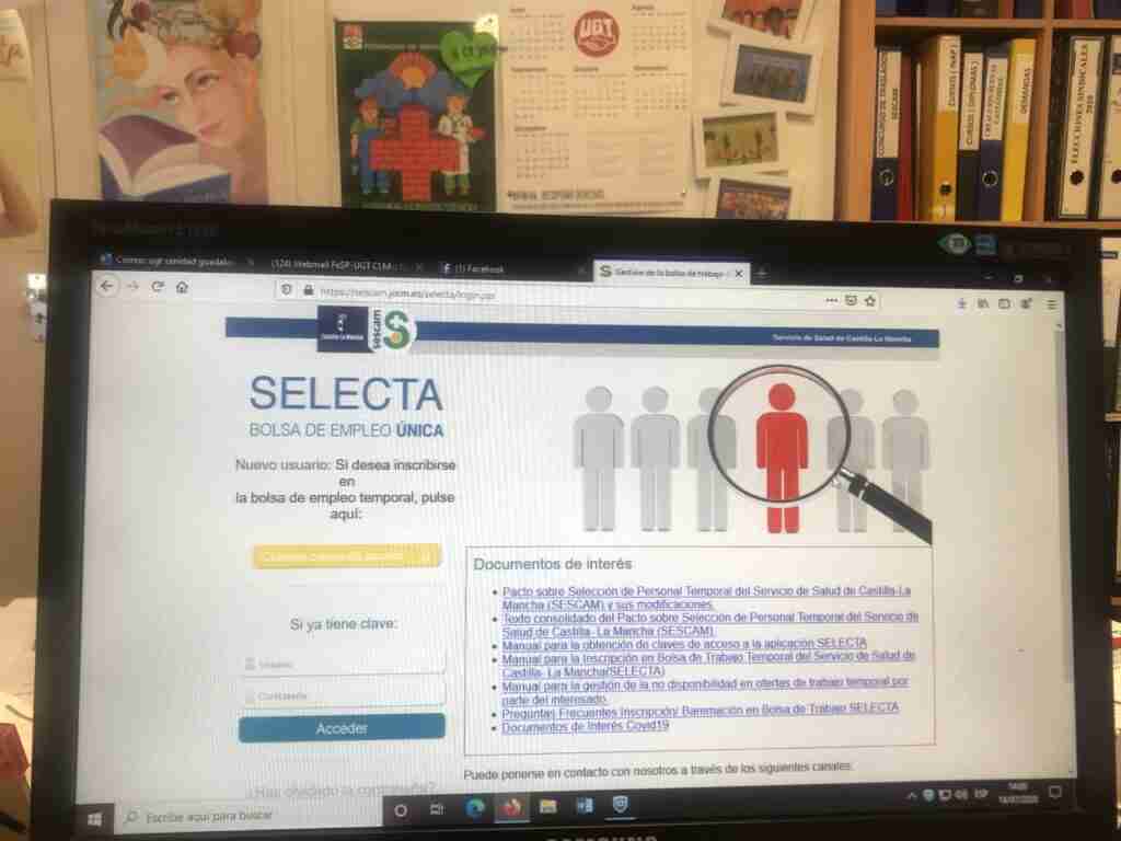 UGT solicita al SESCAM actualizar los listados de la bolsa de trabajo 2