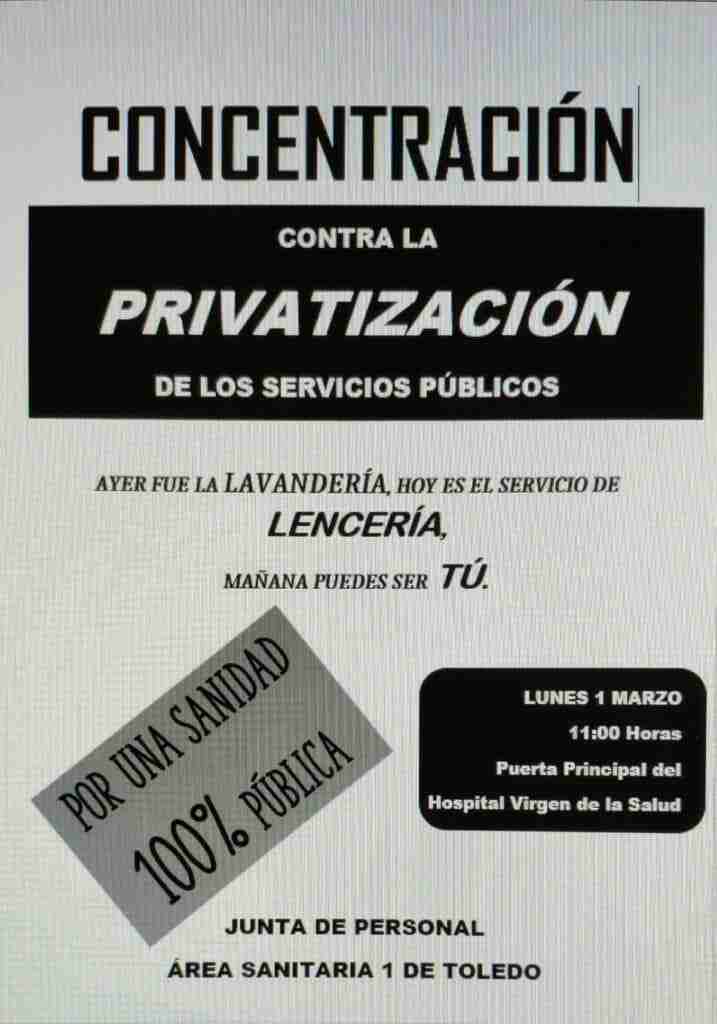 concentracion contra la privatizacion de la sanidad publica