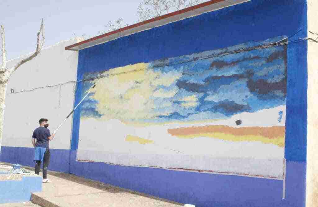 mural de carlos alanon en aldea del rey