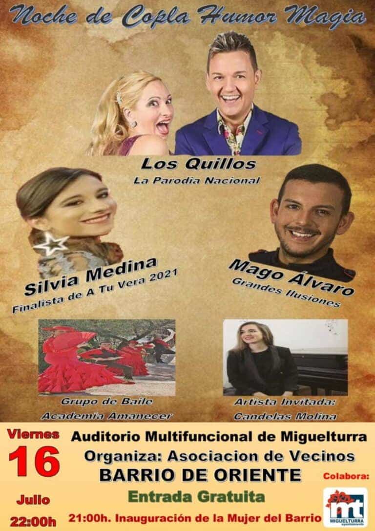 noche de copla humor y magia en miguelturra barrio de oriente