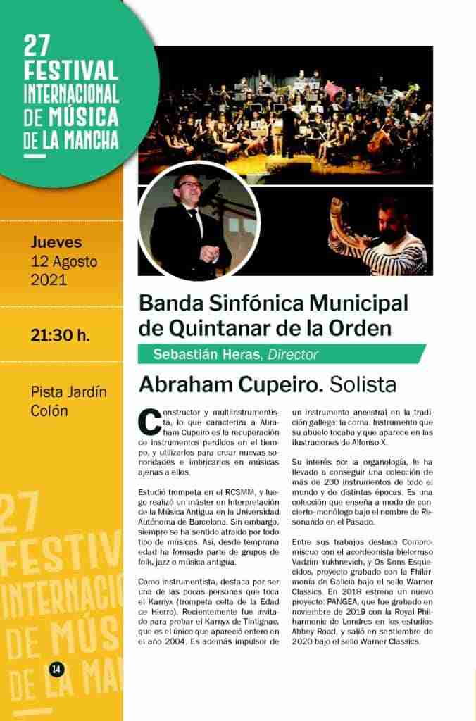 Abraham Cupeiro y la Banda Sinfónica Municipal harán el cierre del Festival de Música 3