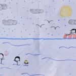 Medio centenar de personas reclaman con dibujos una solución permanente y definitiva en La Mancha Húmeda 18