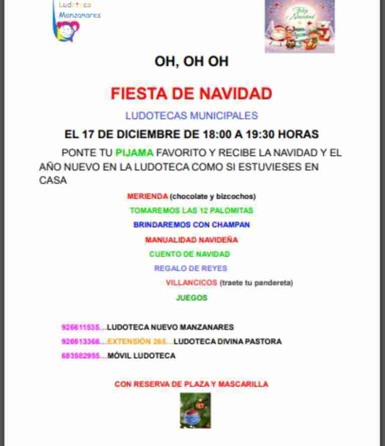 fiesta navidad ludotecas manzanares