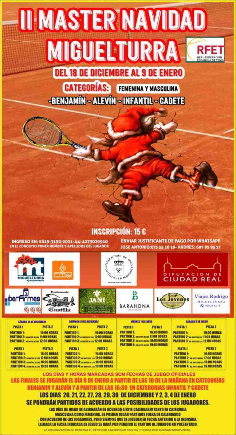 master de tenis de navidad