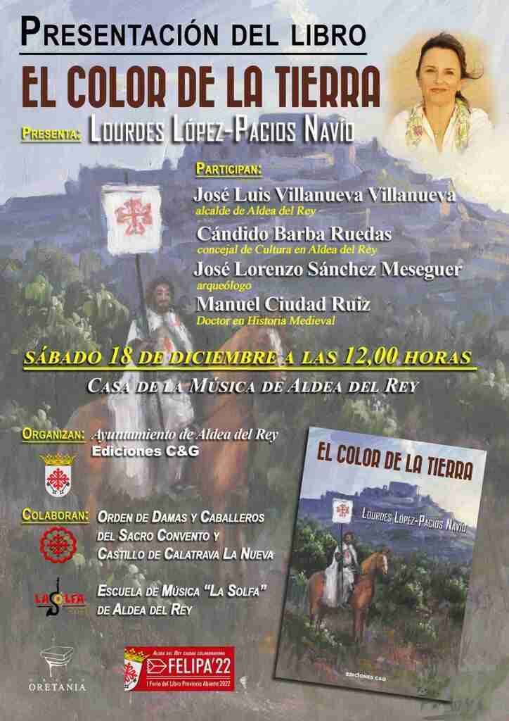 Presentación de la novela ‘El color de la tierra’ de Lourdes López-Pacios Naavío, en la Casa de la Música de Aldea del Rey 3
