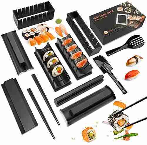11 moldes para hacer sushi 9 unidades set de sushi juego de alfombrillas para principiantes en casa set premium para hacer sushi 
