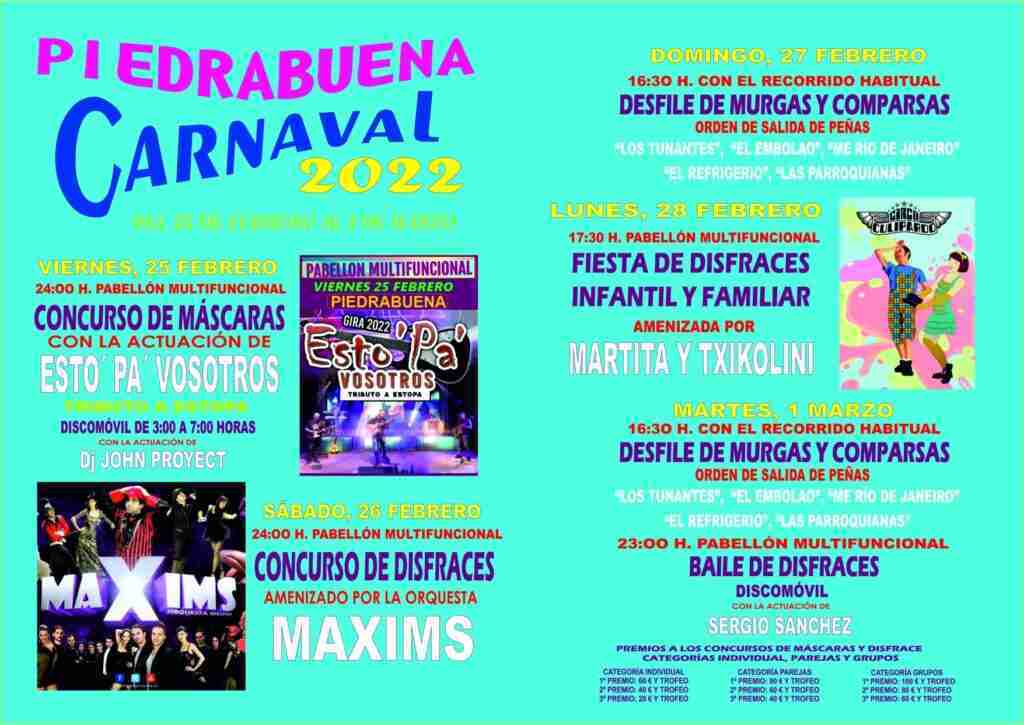 Piedrabuena recupera la presencialidad para el Carnaval y empieza con un tributo a Estopa el viernes 25 a medianoche 2