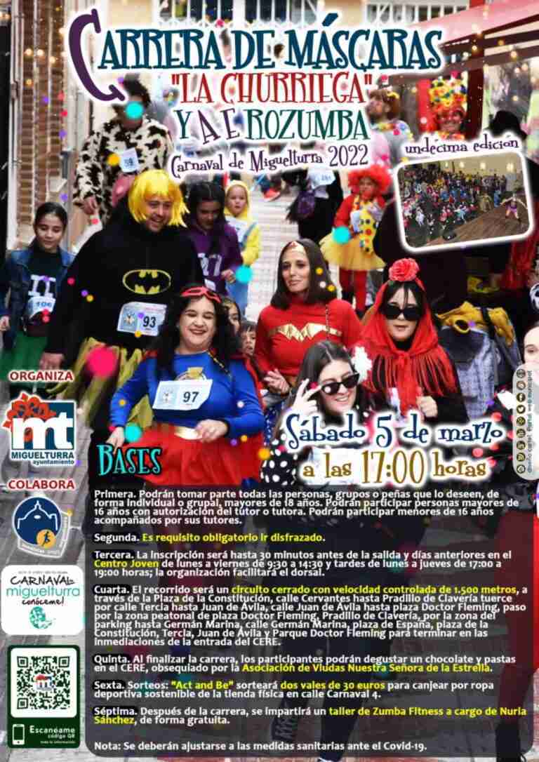 carrera de mascaras aerozumba