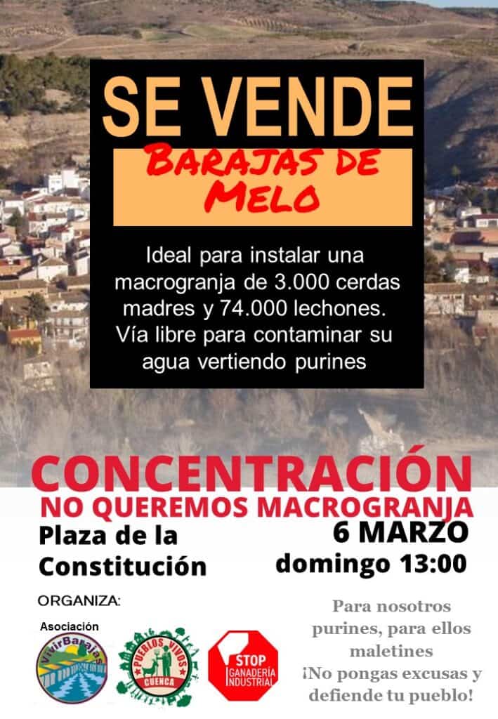 Barajas de Melo se moviliza el domingo contra una macrogranja de cerdos 3