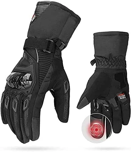 KEMIMOTO 2KP Guantes Moto Hombre, Guantes de Moto Verano con Protección en  los Nudillos, Pantalla Táctil, Guantes Deportivos Transpirables para Moto