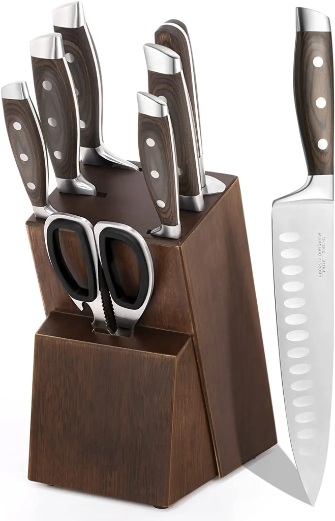 Svensbjerg Juego de cuchillos de cocina de chef moderno sin bloque, juego  de cuchillos de chef, juego de cuchillos para cocina, acero inoxidable