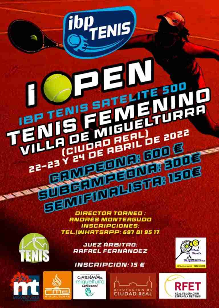 primer open tenis femenino villa de miguelturra