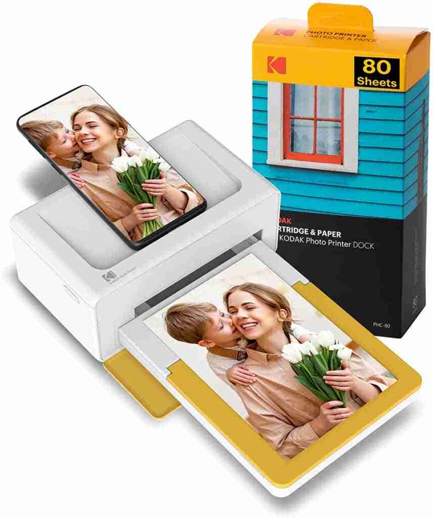 KODAK Dock Plus 4PASS Impresora de Fotos Instantánea (10x15cm) + Pack con  90 Hojas