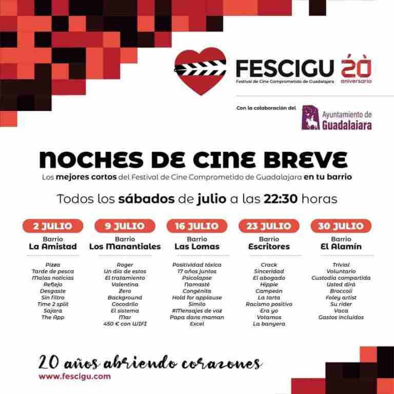 Actuaciones y cortometrajes por el 20 aniversario del Fescigu, en el arranque del Verano Cultural de Guadalajara