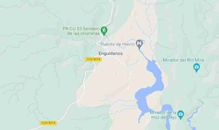 Dos heridos al caerse cuando intentaban acceder a una de las chorreras de las Hoces del Cabriel en Enguídanos