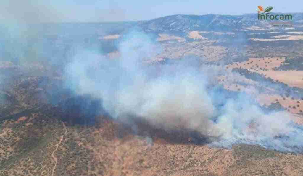 Pasa a nivel 0 el incendio de Montiel, originado en Jaén, que ya se encuentra estabilizado