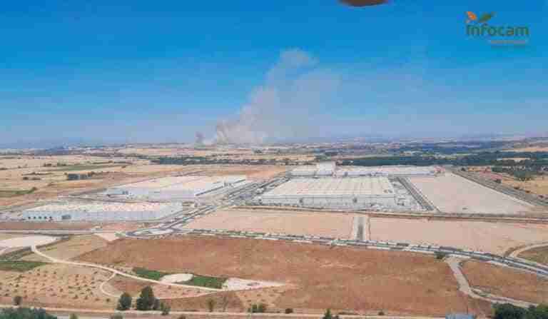 Se reduce a nivel 1 el incendio declarado en Yunquera de Henares (Guadalajara)