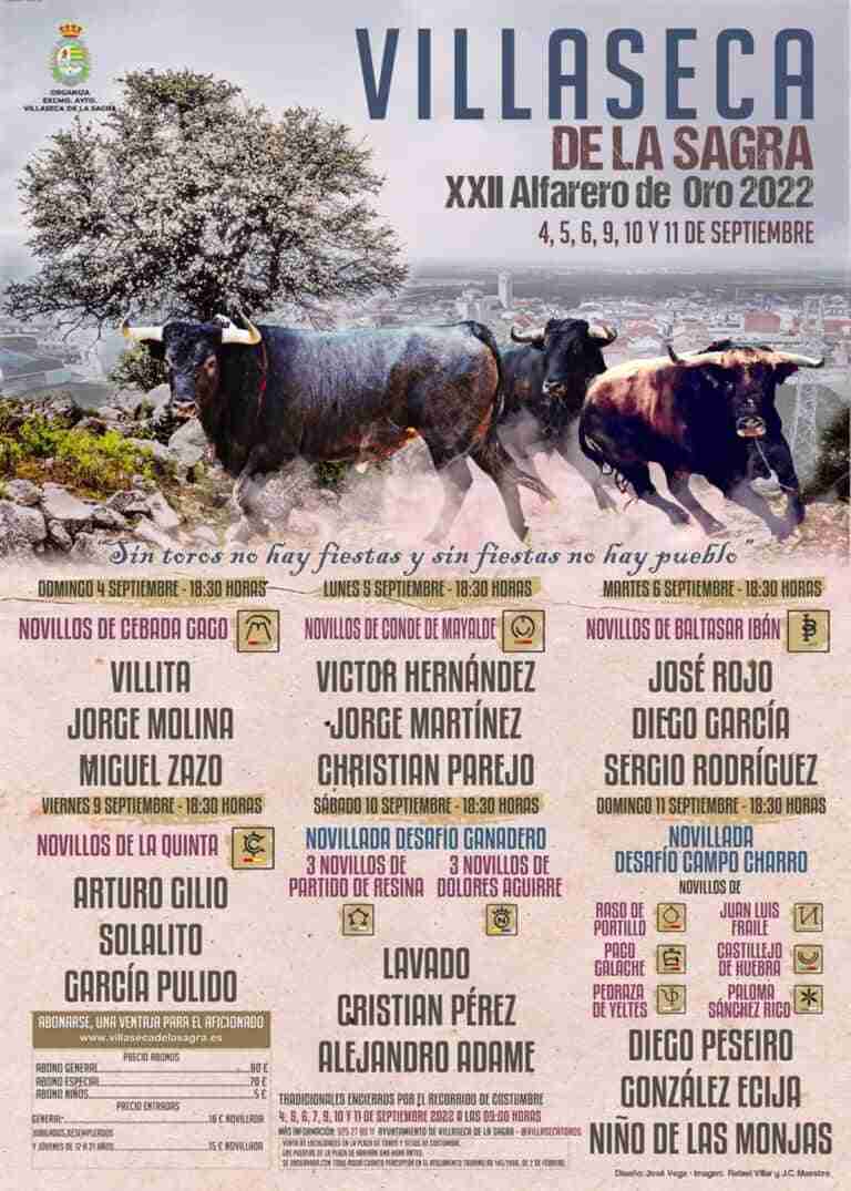 Villaseca celebrará su 'Alfarero de Oro' desde el 4 de septiembre manteniendo su apuesta por la diversidad de encastes