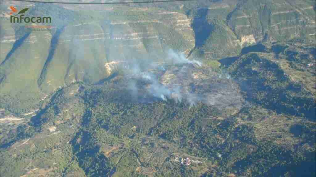 El incendio de Moropeche, pedanía de Yeste (Albacete), ya ha calcinado 47 hectáreas