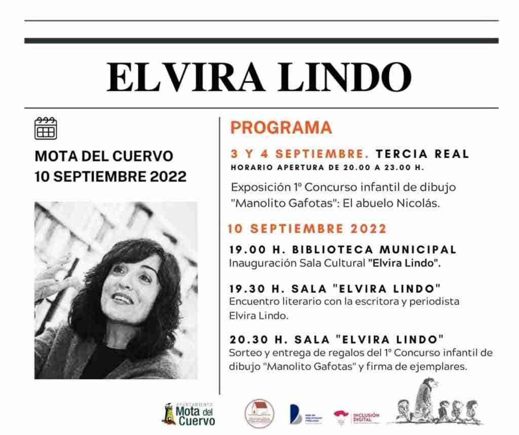 Elvira Lindo inaugurará la Sala Cultural que lleva su nombre en Mota del Cuervo, pueblo del abuelo de Manolito Gafotas