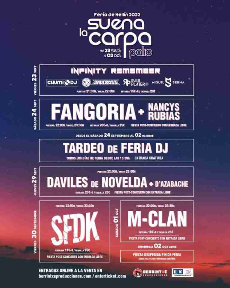 Fangoria, M-Clan, SFDK o Nancys Rubias completan el cartel musical para la Feria de Hellín