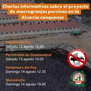Pueblos de la Alcarria conquense afectados por proyectos de macrogranjas acogen charlas informativas este fin de semana