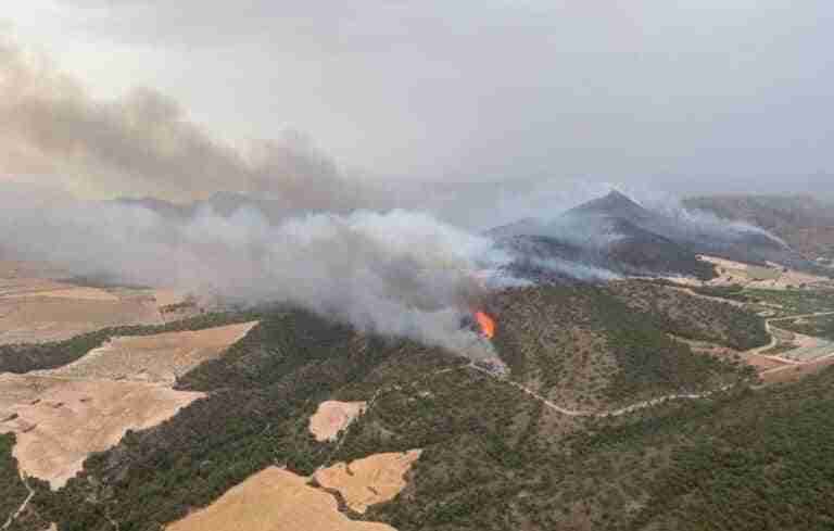 Servicio de Extinción de C-LM ubica en Jumilla y no en Hellín el fuego originado en el paraje de 'La Celia'