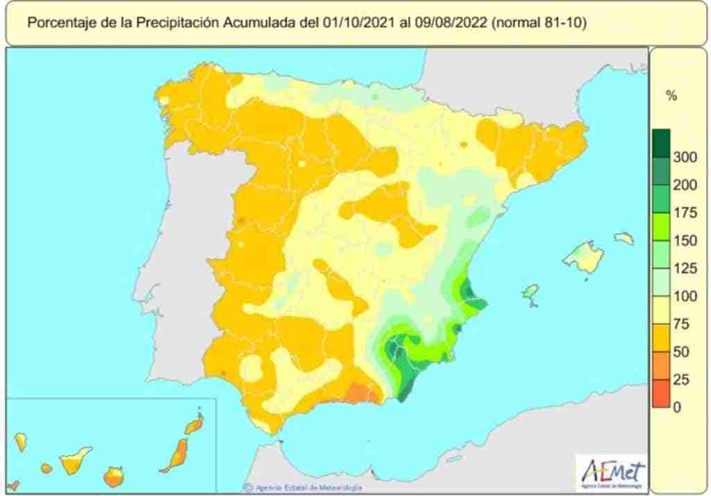 Zonas de la provincia de Guadalajara no llegan a alcanzar el 75% del valor normal de las lluvias acumuladas