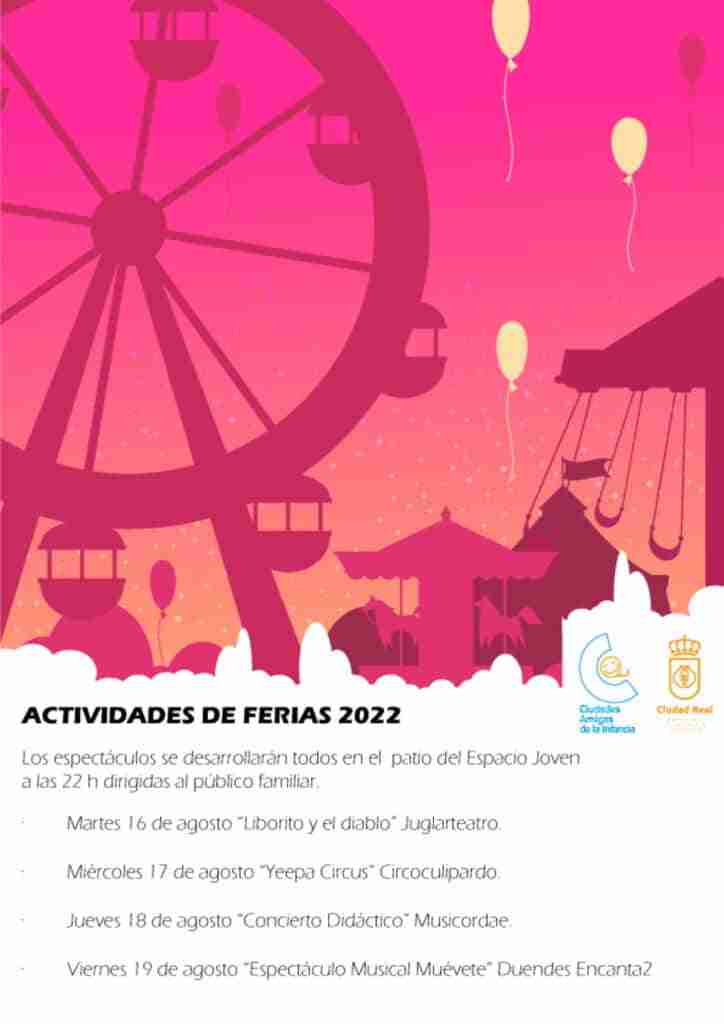 actividades infantiles ferias 2022 ciudad real
