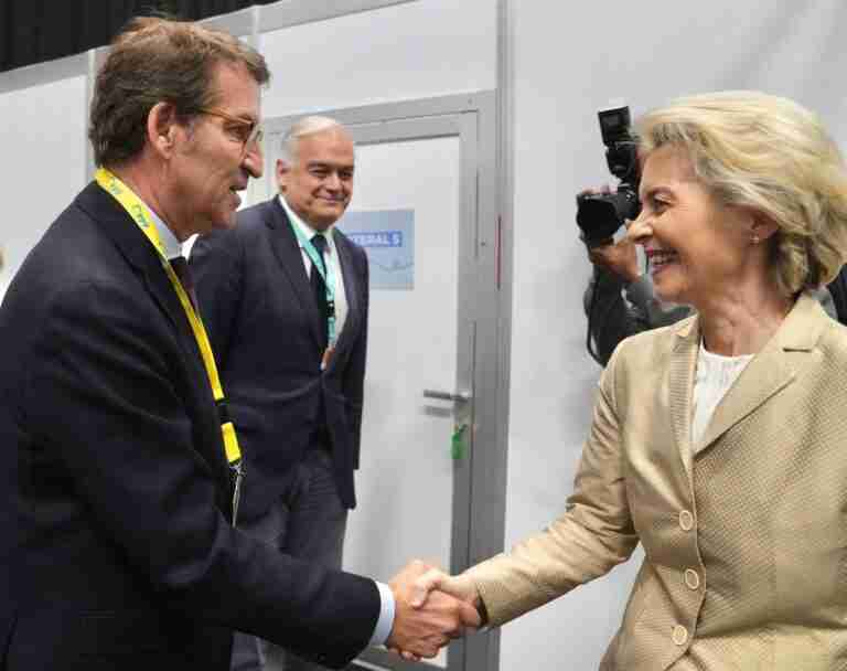 La presidenta de la Comisión Europea manda un mensaje de apoyo a su "amigo" Feijóo en la Interparlamentaria del PP