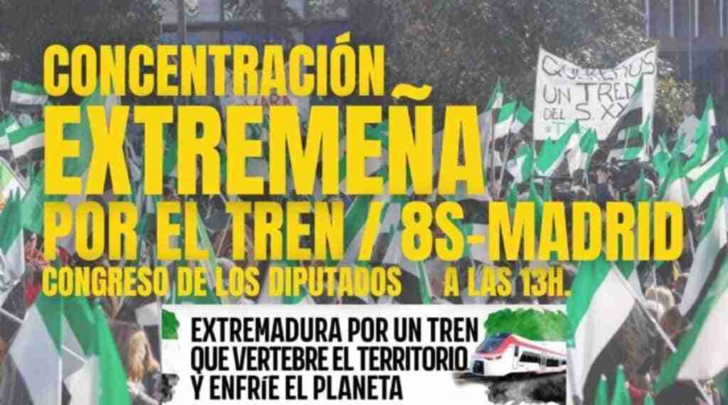 SOS Talavera y Comarcas se suma a la concentración del día 8 ante el Congreso para exigir un tren digno para Extremadura