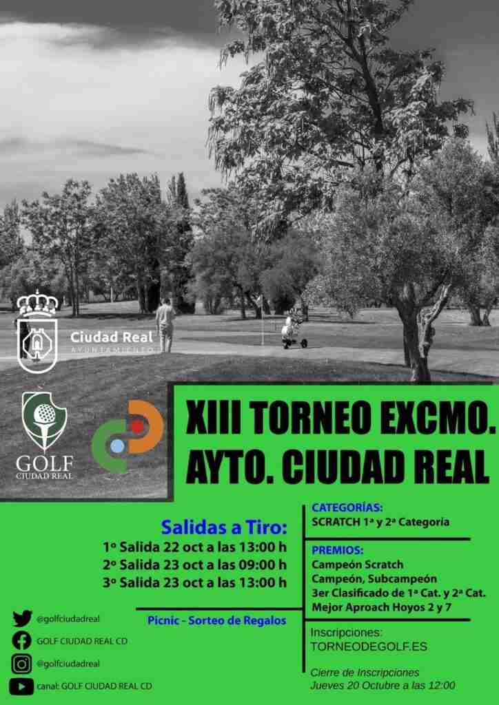 Ciudad Real congregará a 120 deportistas los días 22 y 23 de octubre en la XIII Edición del Torneo de Golf