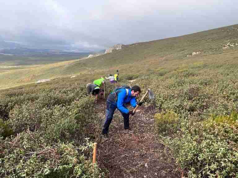 Escudero participa en las tareas de recuperación del tradicional sendero que une Bustares y Pradena de Atienza