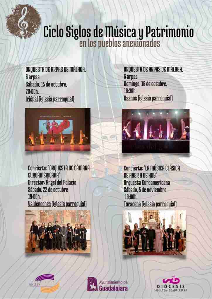 Guadalajara programa 'Siglos de música y patrimonio', un ciclo de música en las iglesias de los pueblos anexionados