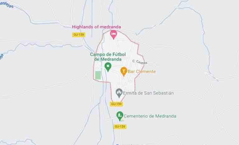 Herida una mujer de 69 años tras caer por un talud de seis metros de altura en Medranda (Guadalajara)