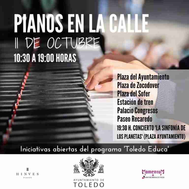 Regresa a Toledo la iniciativa 'Pianos en la calle' el próximo día 11 en seis escenarios y un gran concierto