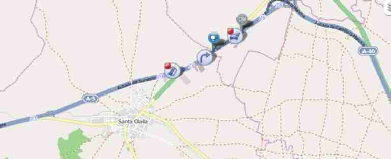 Restablecido el tráfico en la A-5 tras la salida de vía de un camión que transportaba cemento en Santa Olalla