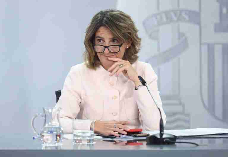 Teresa Ribera asiste el viernes a la colocación de la primera piedra de la factoría de Cummins en Guadalajara