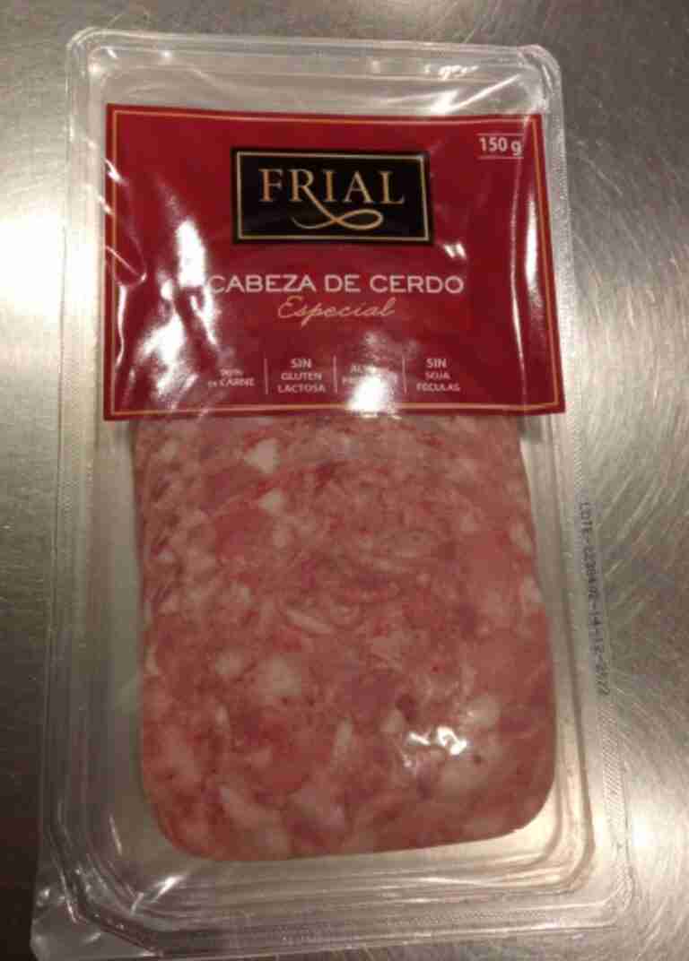 Consumo amplía la alerta por listeria a un segundo lote de 'Cabeza de cerdo Especial' de Frial distribuido en C-LM