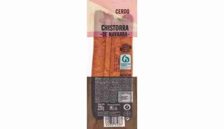Consumo informa de la retirada de dos lotes de Chistorra de Navarra por presencia de 'Salmonella'