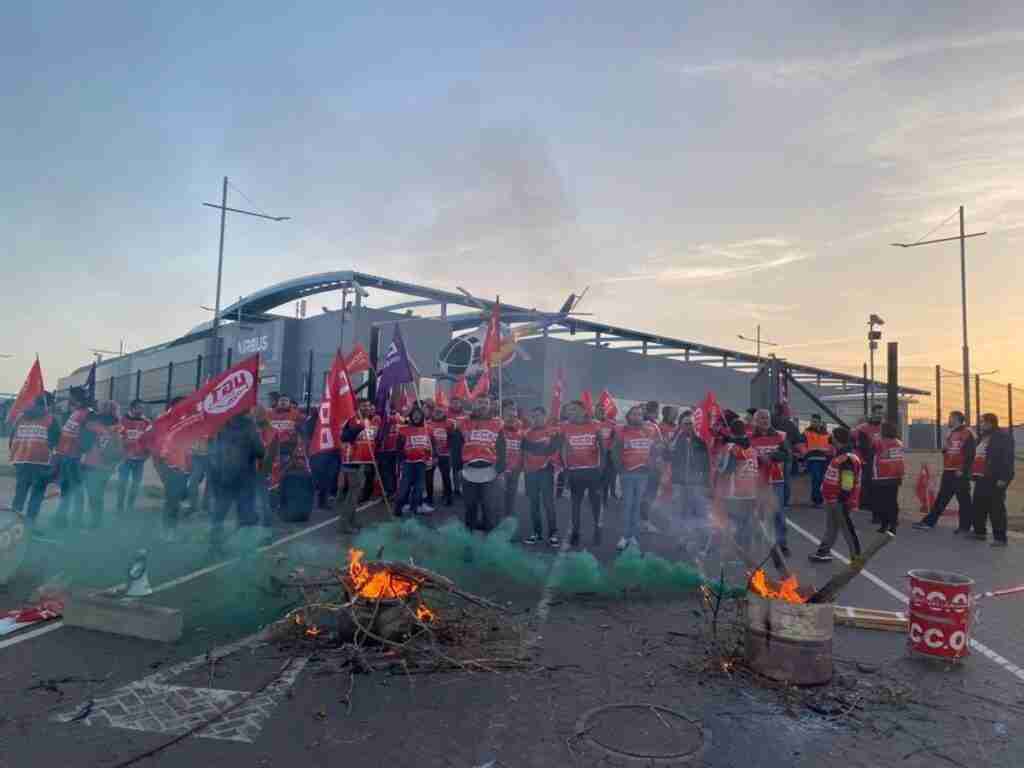 Sindicatos tildan de "masivo" el seguimiento de la primera jornada de huelga de Airbus en Illecas y Albacete
