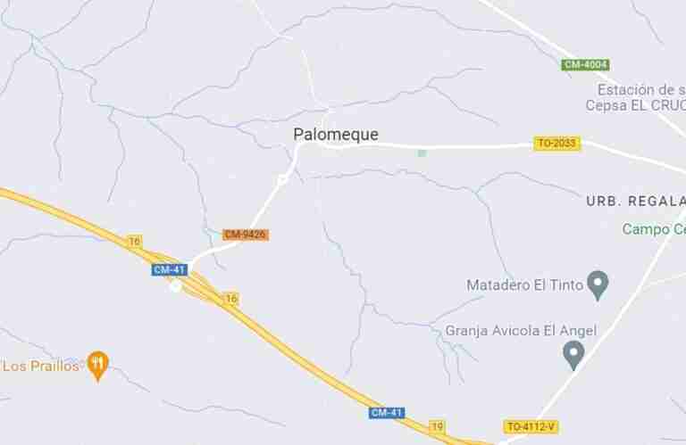 Una colisión entre dos camiones provoca un vertido de gasoil en la CM-41 en Palomeque (Toledo)