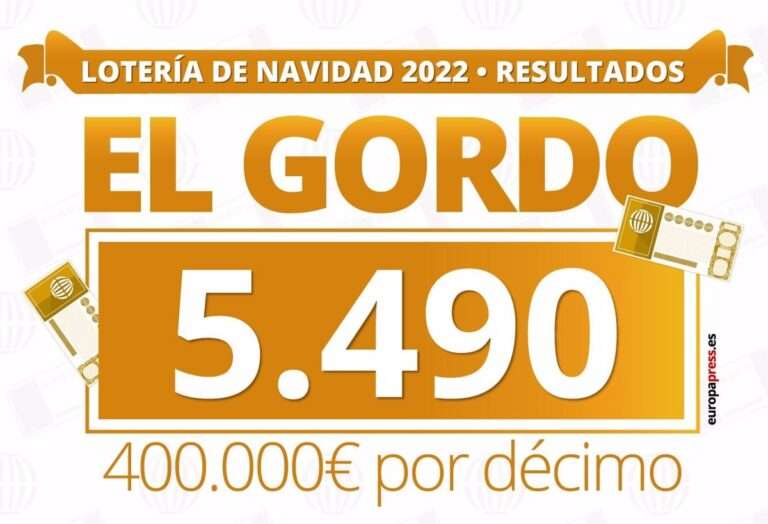 El 5.490, 'Gordo' del Sorteo de Navidad 2022, entre los número más bajos de la historia